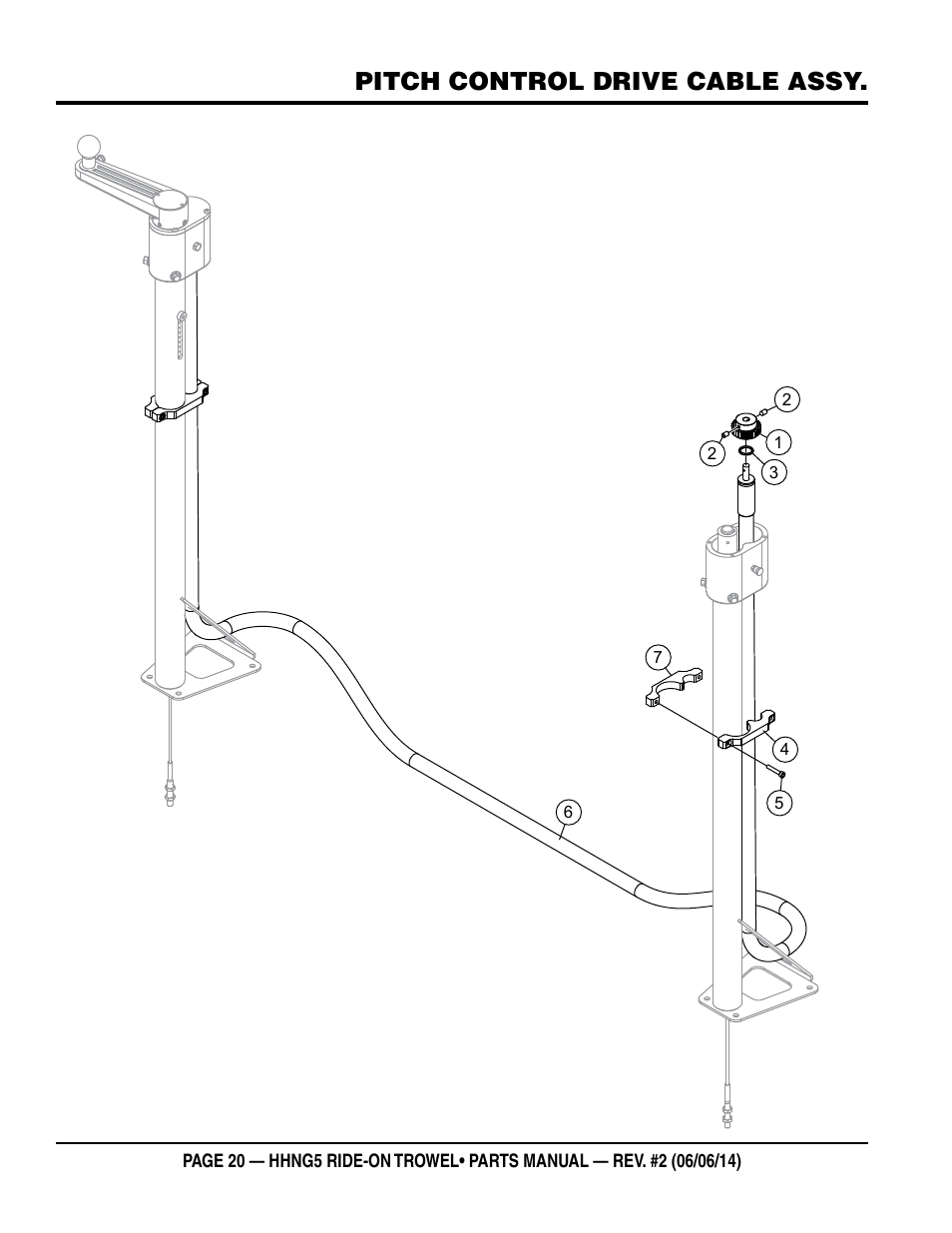 Pitch control drive cable assy | Multiquip HHNG5 User Manual | Page 20 / 62