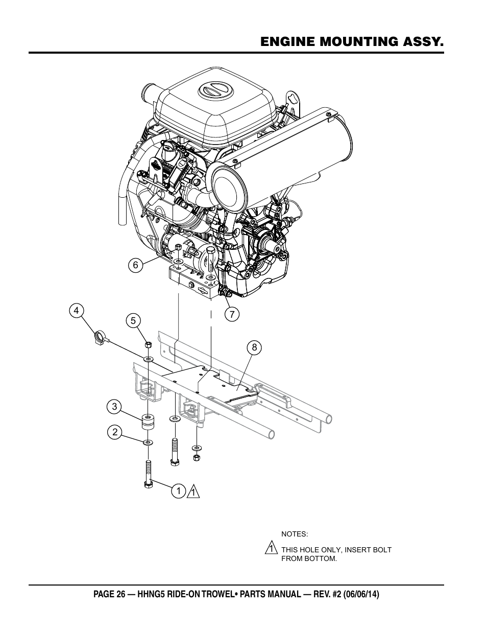 Engine mounting assy | Multiquip HHNG5 User Manual | Page 26 / 62