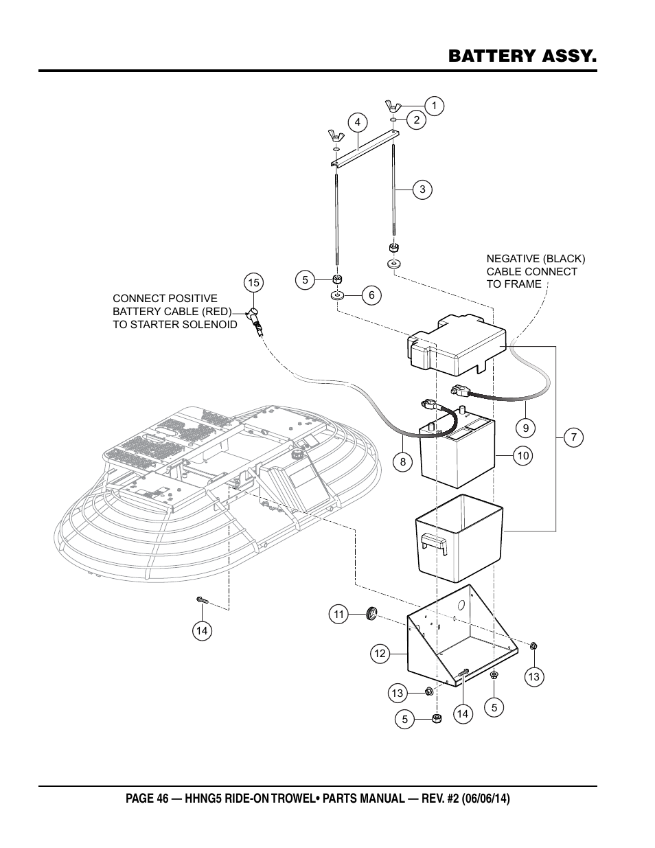 Battery assy | Multiquip HHNG5 User Manual | Page 46 / 62