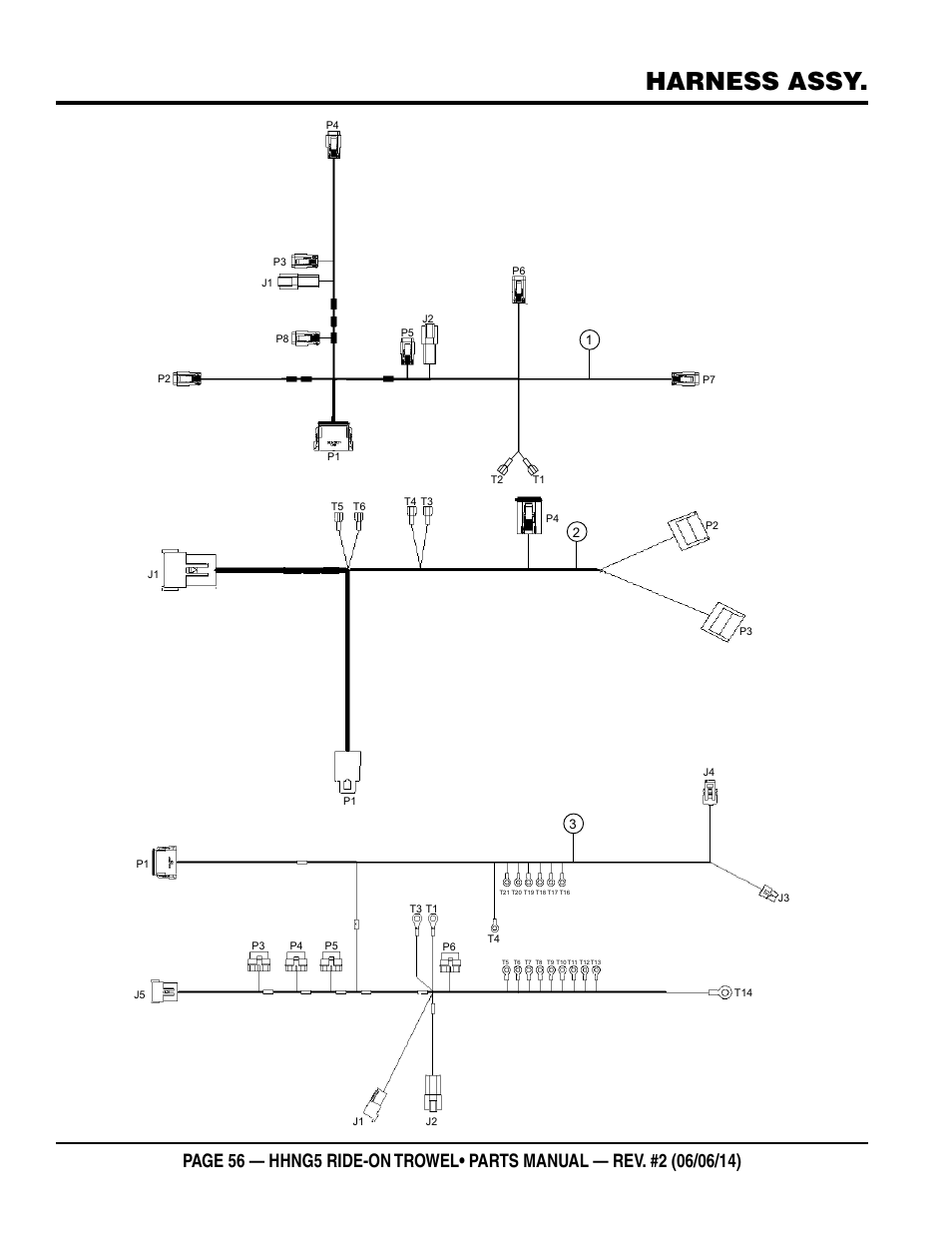 Harness assy | Multiquip HHNG5 User Manual | Page 56 / 62