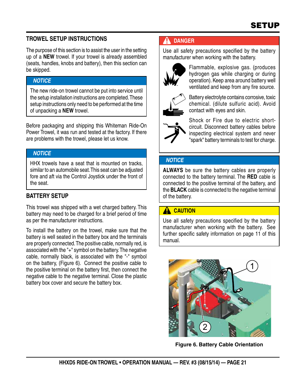 Setup | Multiquip HHXD5 User Manual | Page 21 / 54