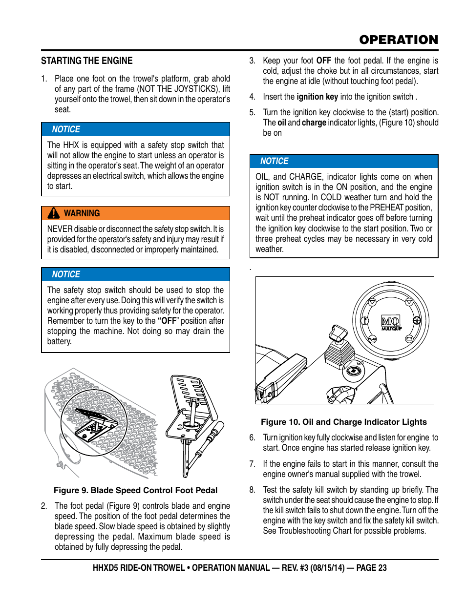Operation | Multiquip HHXD5 User Manual | Page 23 / 54