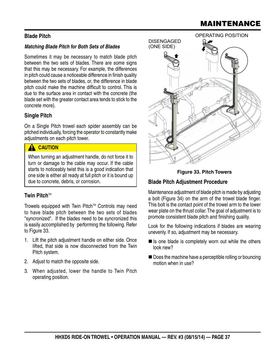 Maintenance | Multiquip HHXD5 User Manual | Page 37 / 54