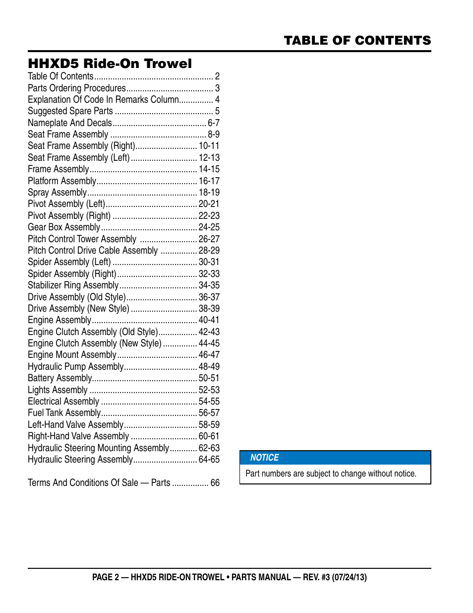 Multiquip HHXD5 User Manual | Page 2 / 68