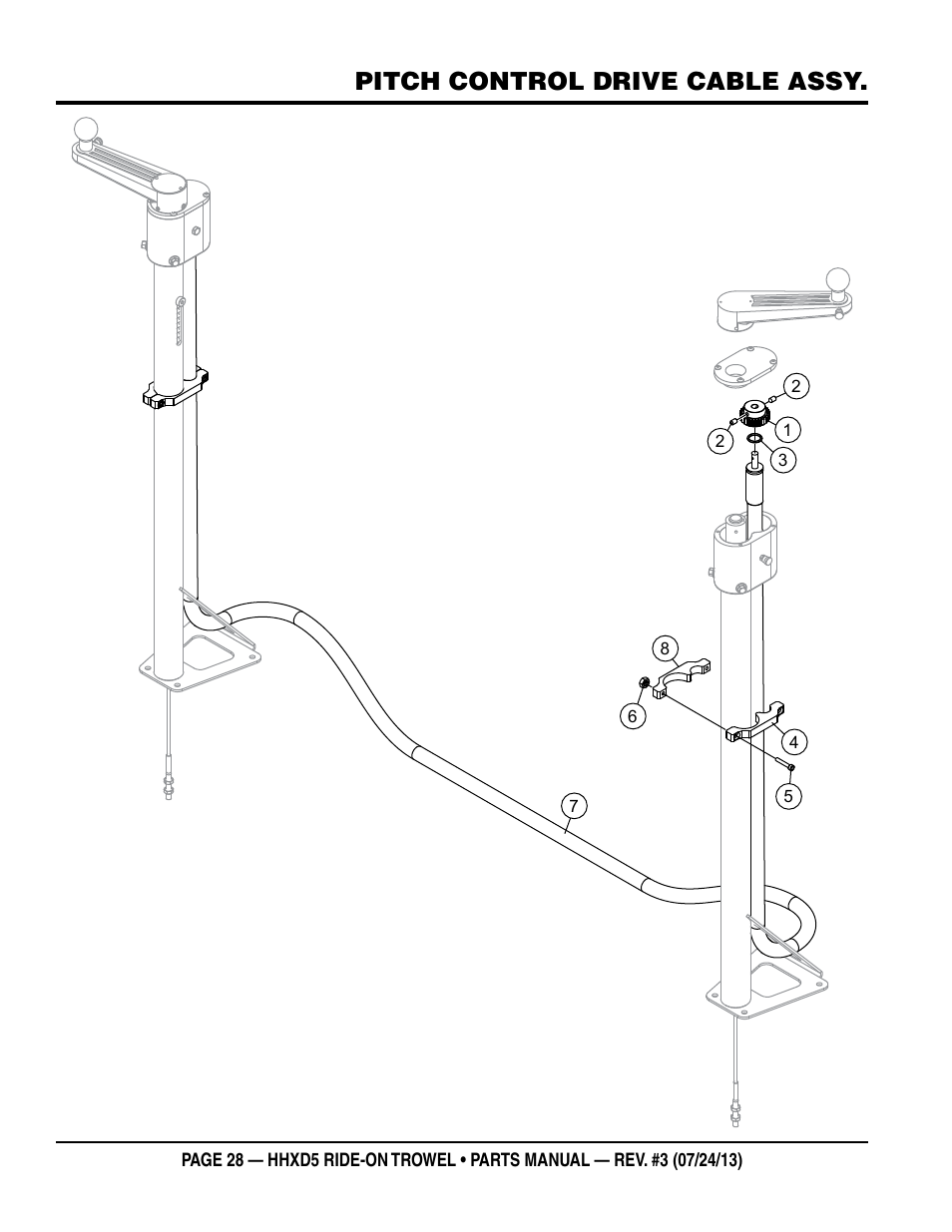 Pitch control drive cable assy | Multiquip HHXD5 User Manual | Page 28 / 68
