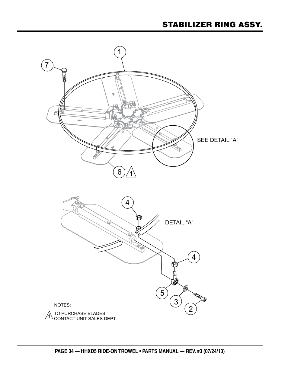 Stabilizer ring assy | Multiquip HHXD5 User Manual | Page 34 / 68