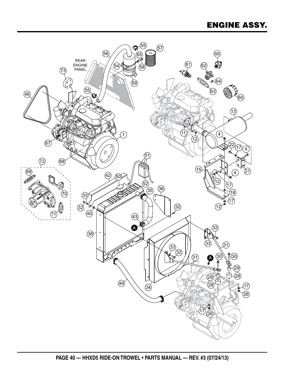 Engine assy | Multiquip HHXD5 User Manual | Page 40 / 68