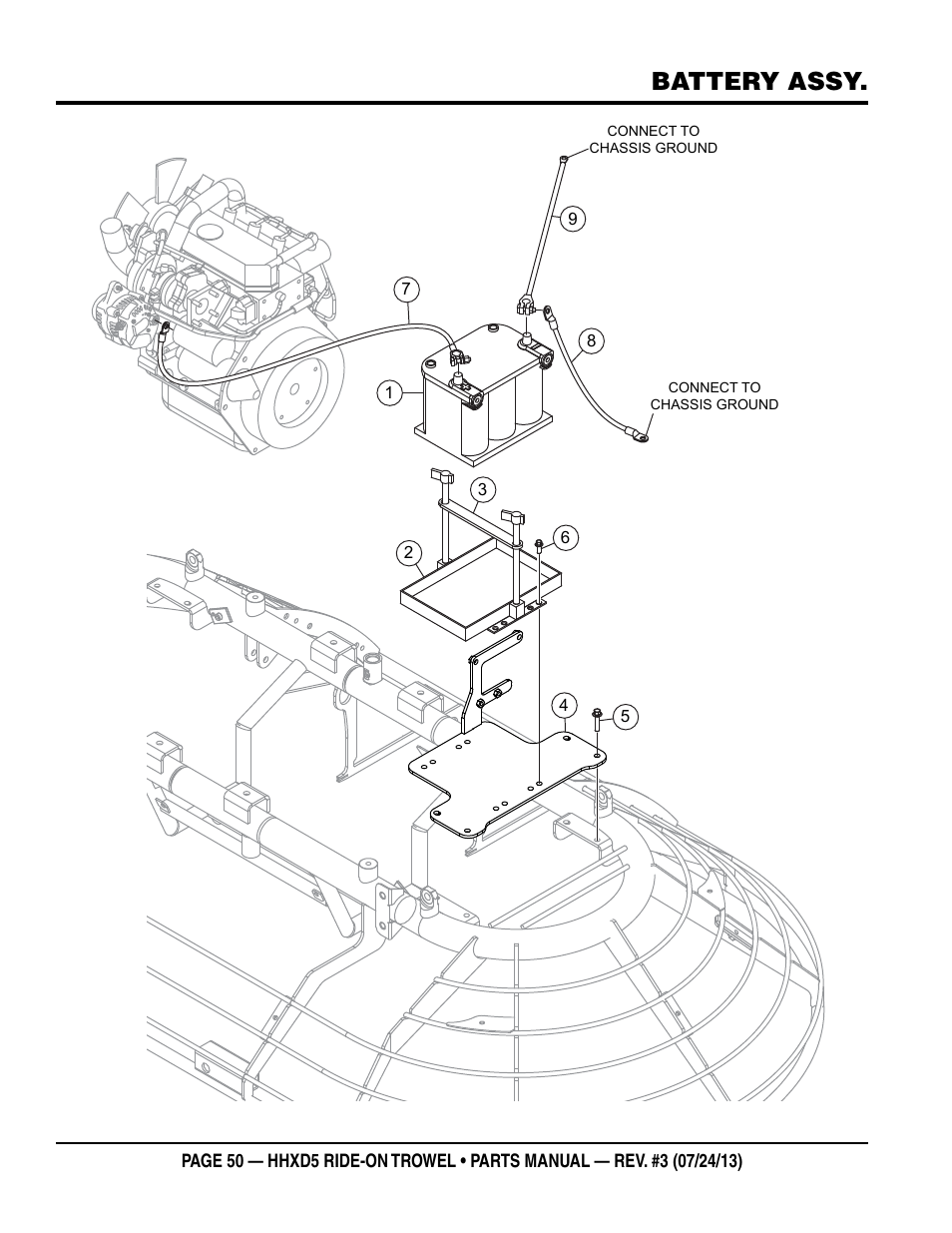 Battery assy | Multiquip HHXD5 User Manual | Page 50 / 68
