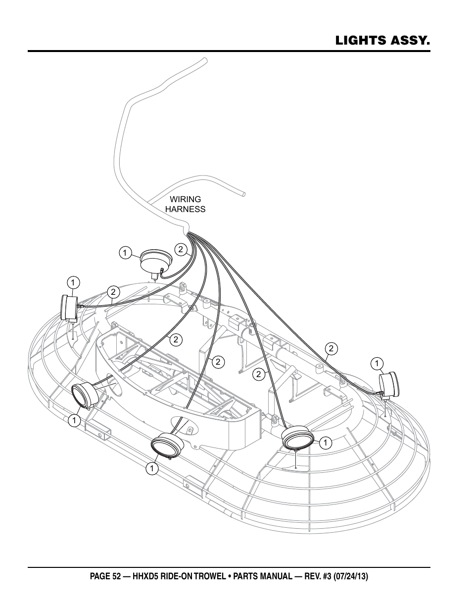 Lights assy | Multiquip HHXD5 User Manual | Page 52 / 68