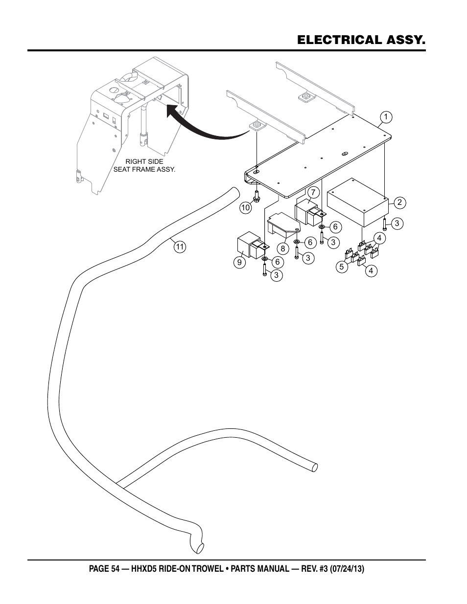 Electrical assy | Multiquip HHXD5 User Manual | Page 54 / 68