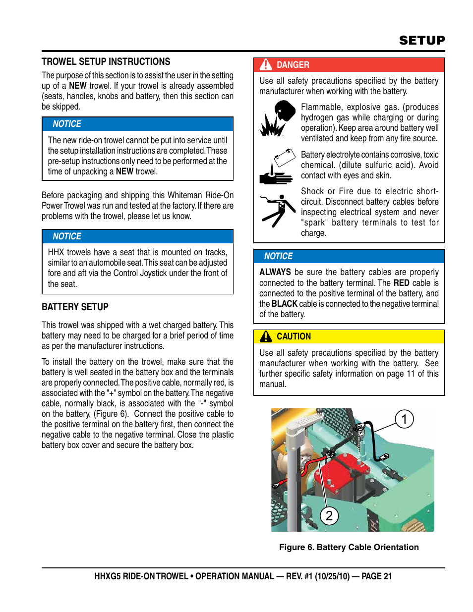 Setup | Multiquip HHXG5 User Manual | Page 21 / 52