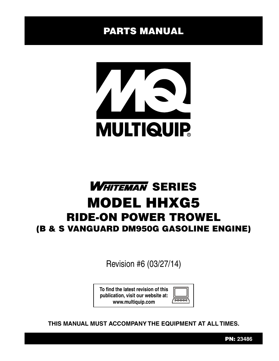 Multiquip HHXG5 User Manual | 68 pages