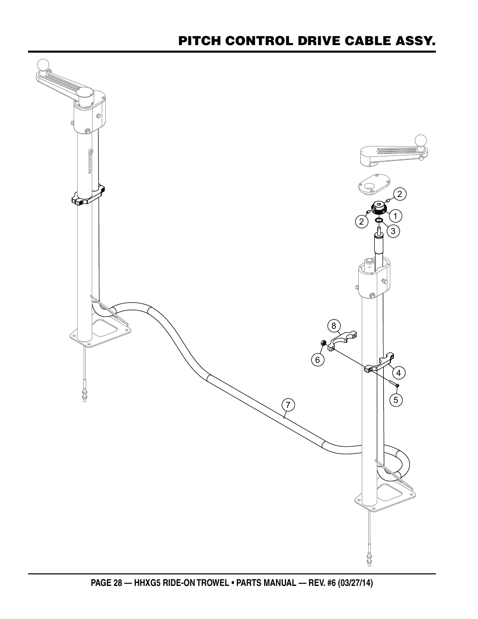 Pitch control drive cable assy | Multiquip HHXG5 User Manual | Page 28 / 68