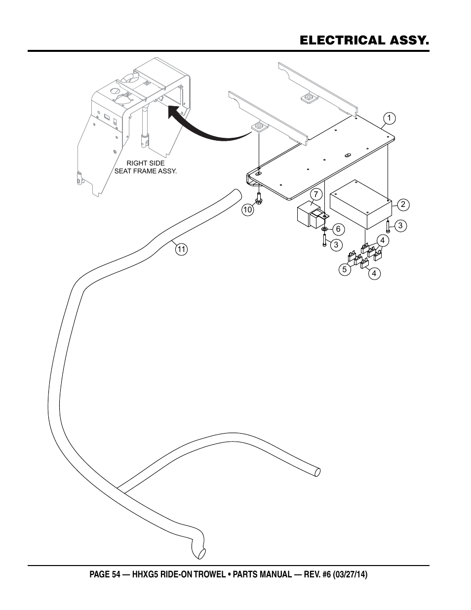 Electrical assy | Multiquip HHXG5 User Manual | Page 54 / 68