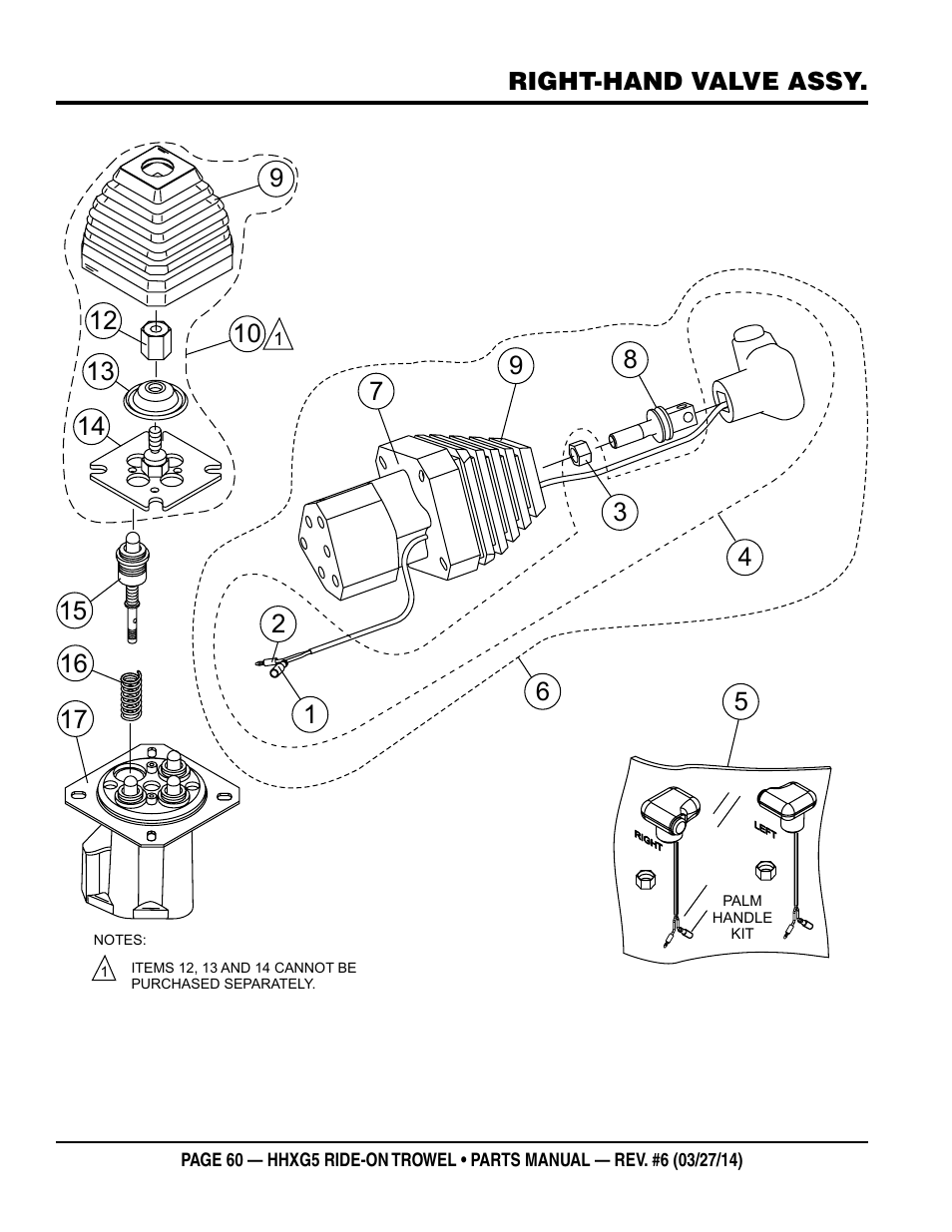 Right-hand valve assy | Multiquip HHXG5 User Manual | Page 60 / 68