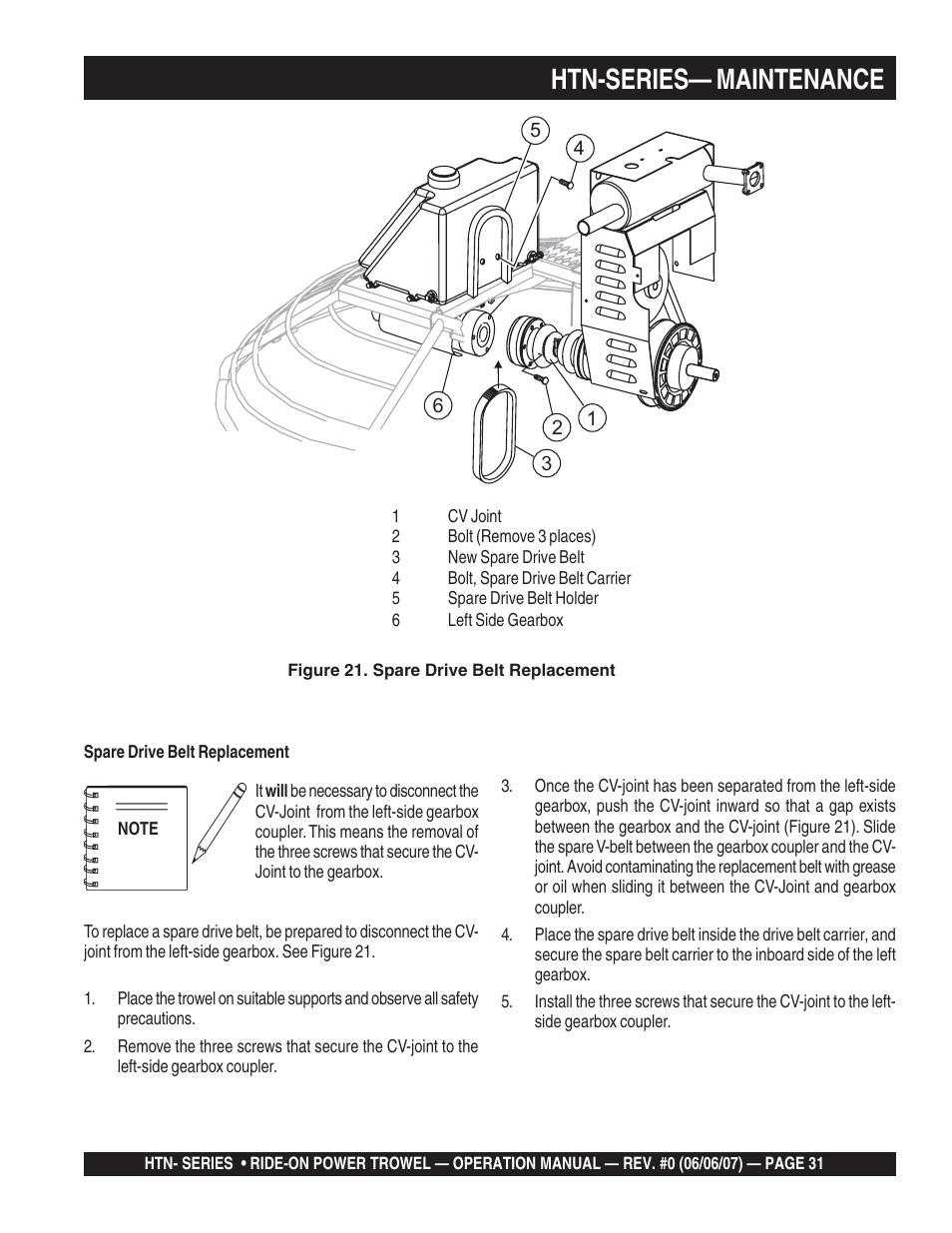 Htn-series— maintenance | Multiquip HTN27K_28K User Manual | Page 31 / 46