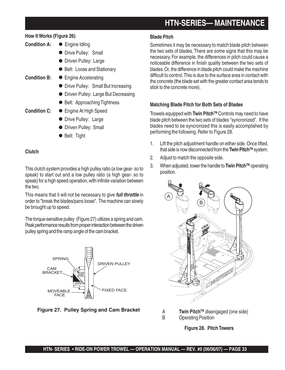 Htn-series— maintenance | Multiquip HTN27K_28K User Manual | Page 33 / 46