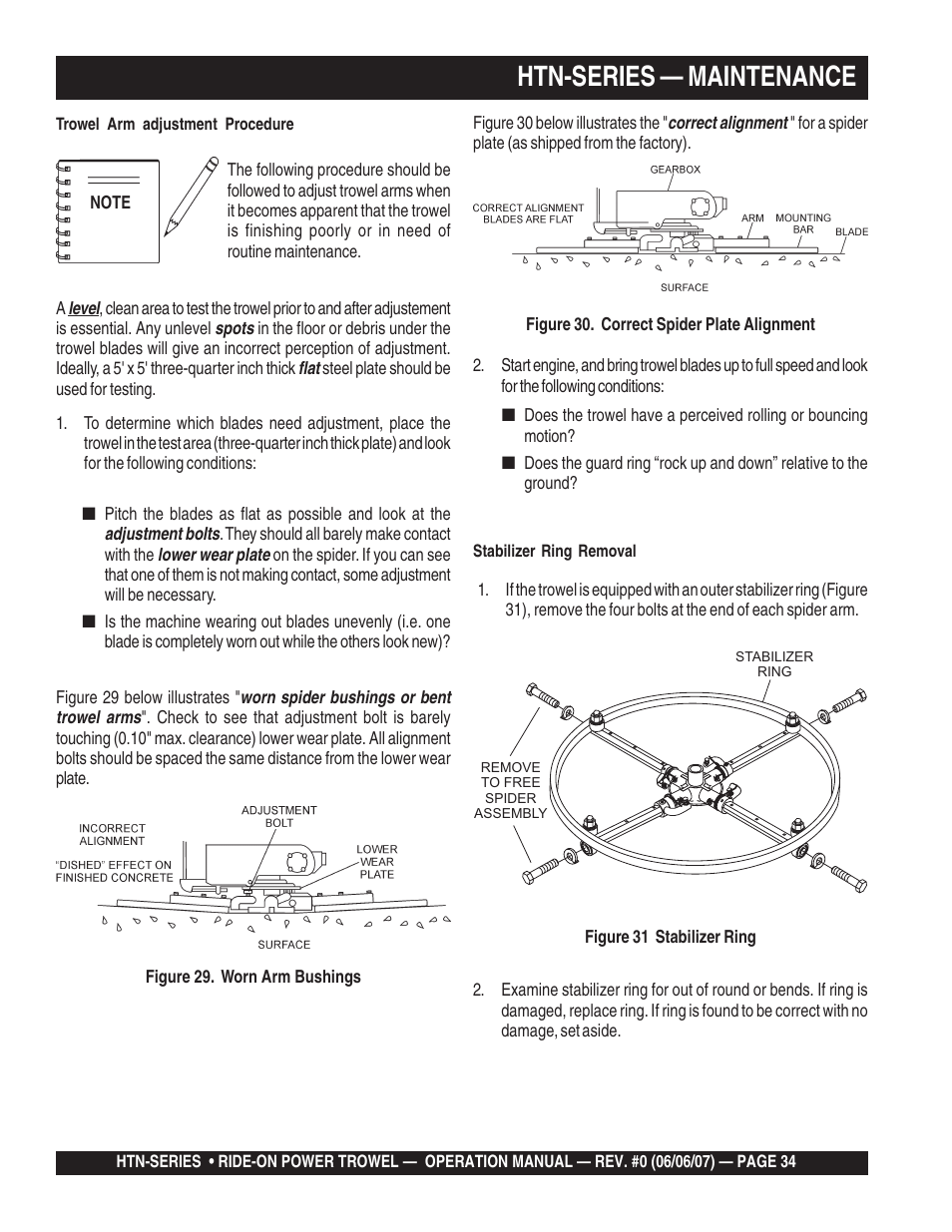 Htn-series — maintenance | Multiquip HTN27K_28K User Manual | Page 34 / 46