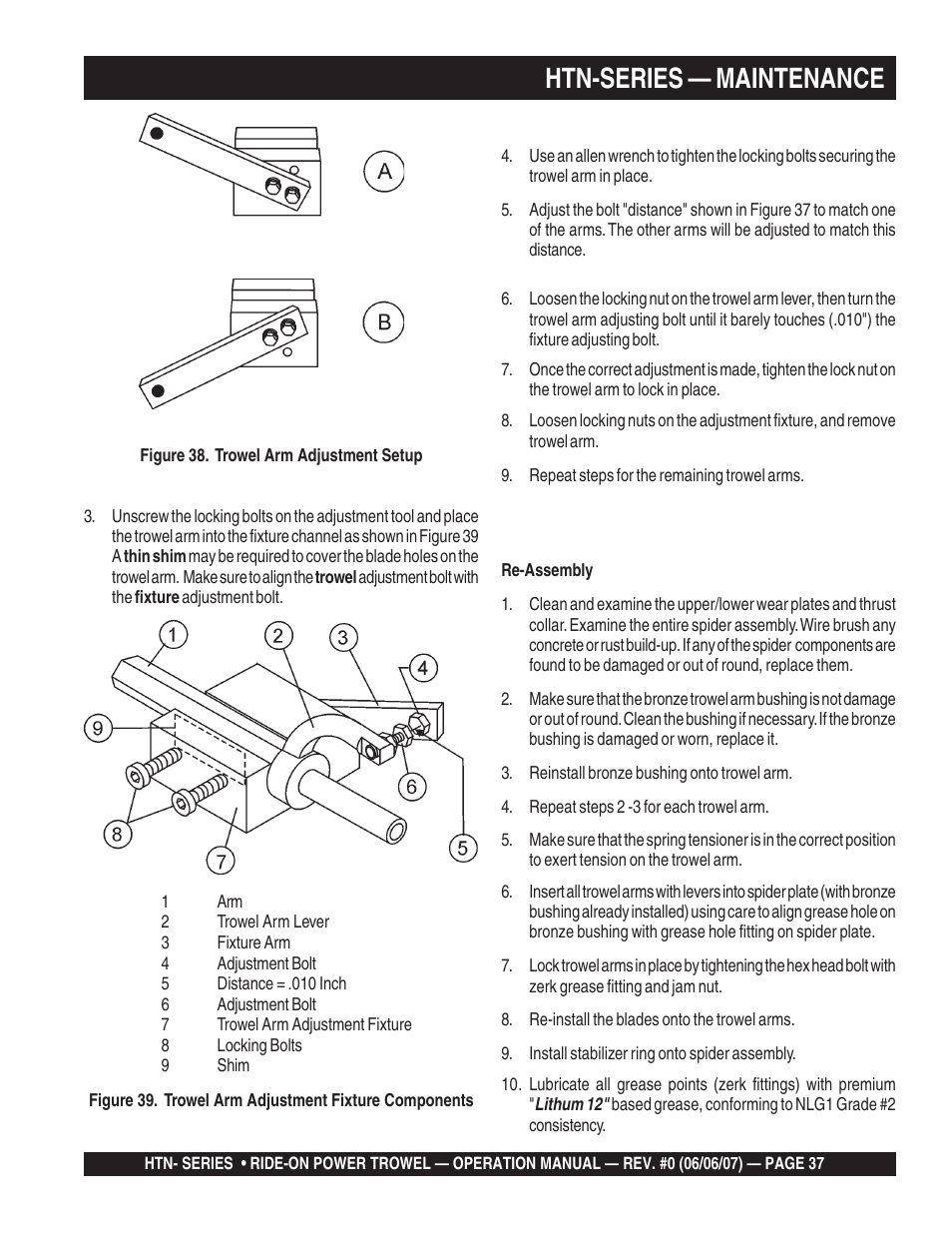 Htn-series — maintenance | Multiquip HTN27K_28K User Manual | Page 37 / 46