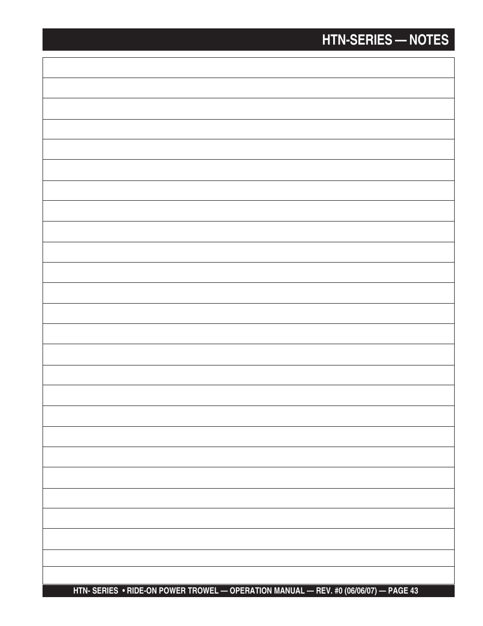 Multiquip HTN27K_28K User Manual | Page 43 / 46