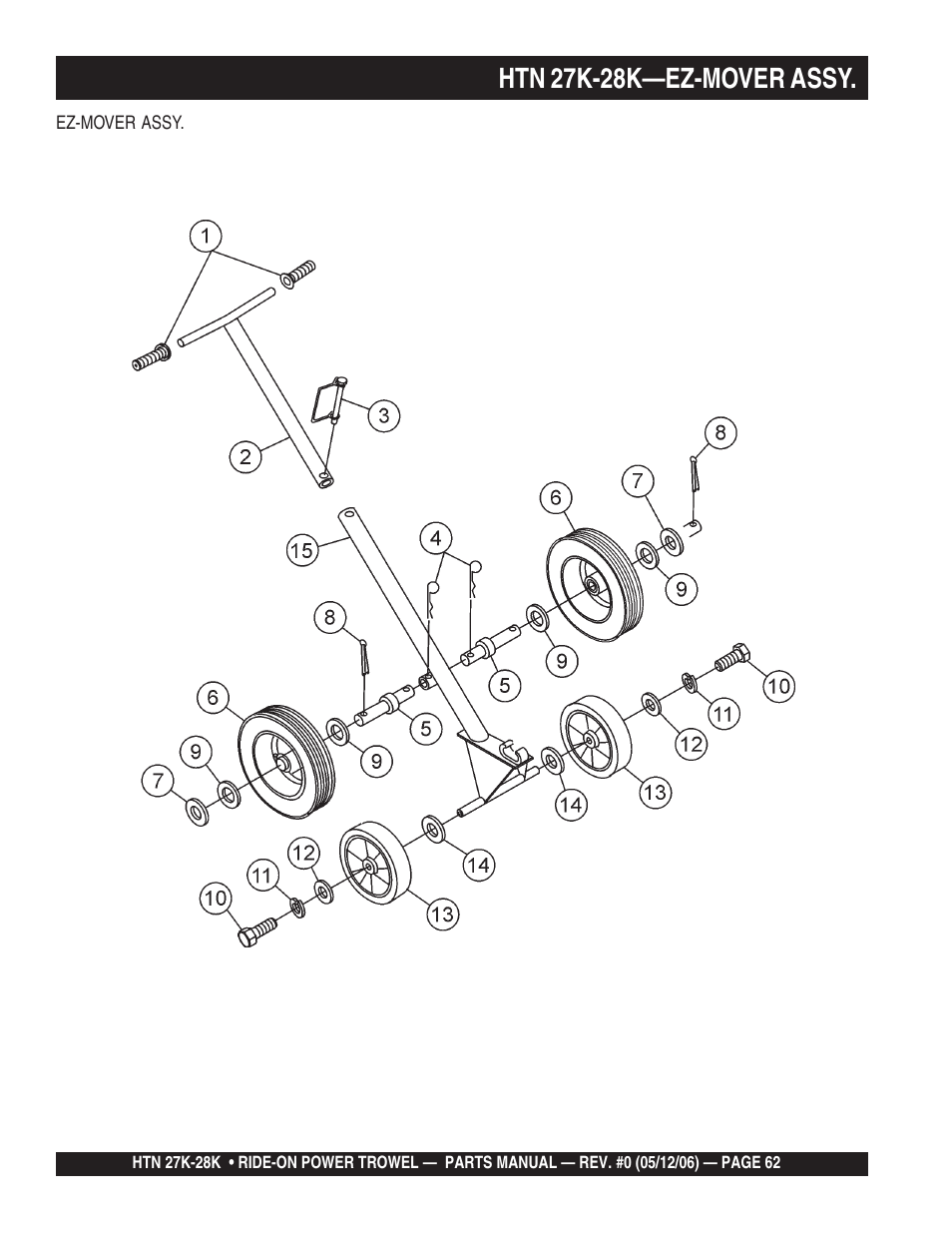 Htn 27k-28k—ez-mover assy | Multiquip HTN27K_28K User Manual | Page 62 / 66