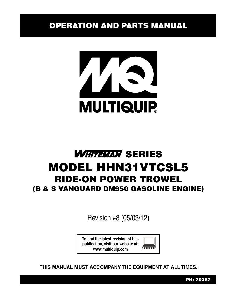 Multiquip HHN31VTCSL5 User Manual | 112 pages