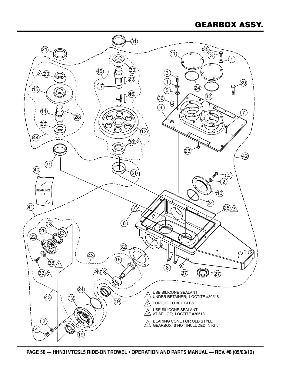 Gearbox assy | Multiquip HHN31VTCSL5 User Manual | Page 56 / 112