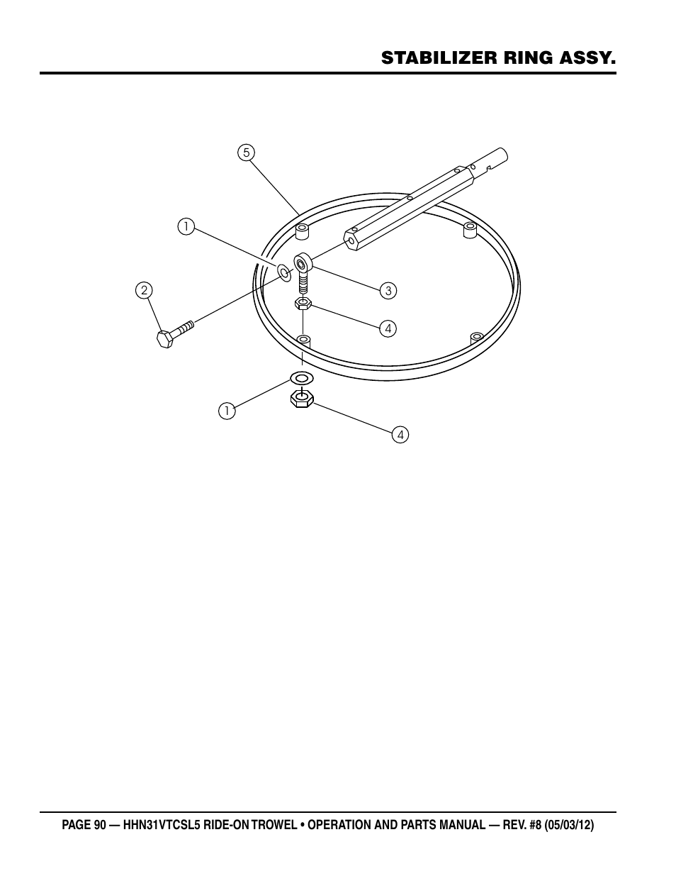 Stabilizer ring assy | Multiquip HHN31VTCSL5 User Manual | Page 90 / 112