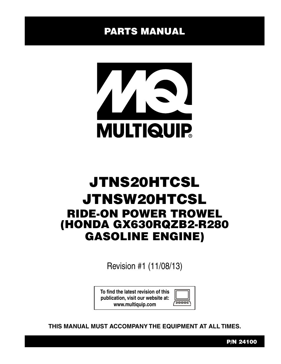 Multiquip JTNSW20HTCS User Manual | 62 pages