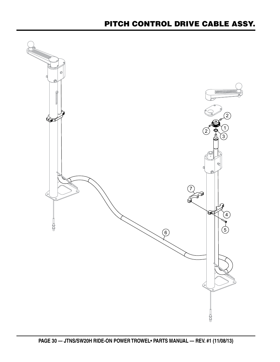 Pitch control drive cable assy | Multiquip JTNSW20HTCS User Manual | Page 30 / 62