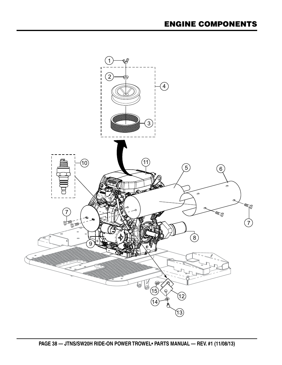 Engine components | Multiquip JTNSW20HTCS User Manual | Page 38 / 62