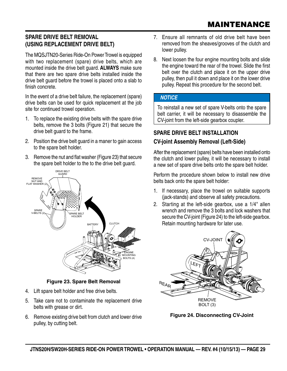 Maintenance | Multiquip JTNSW20HTCSL User Manual | Page 29 / 46