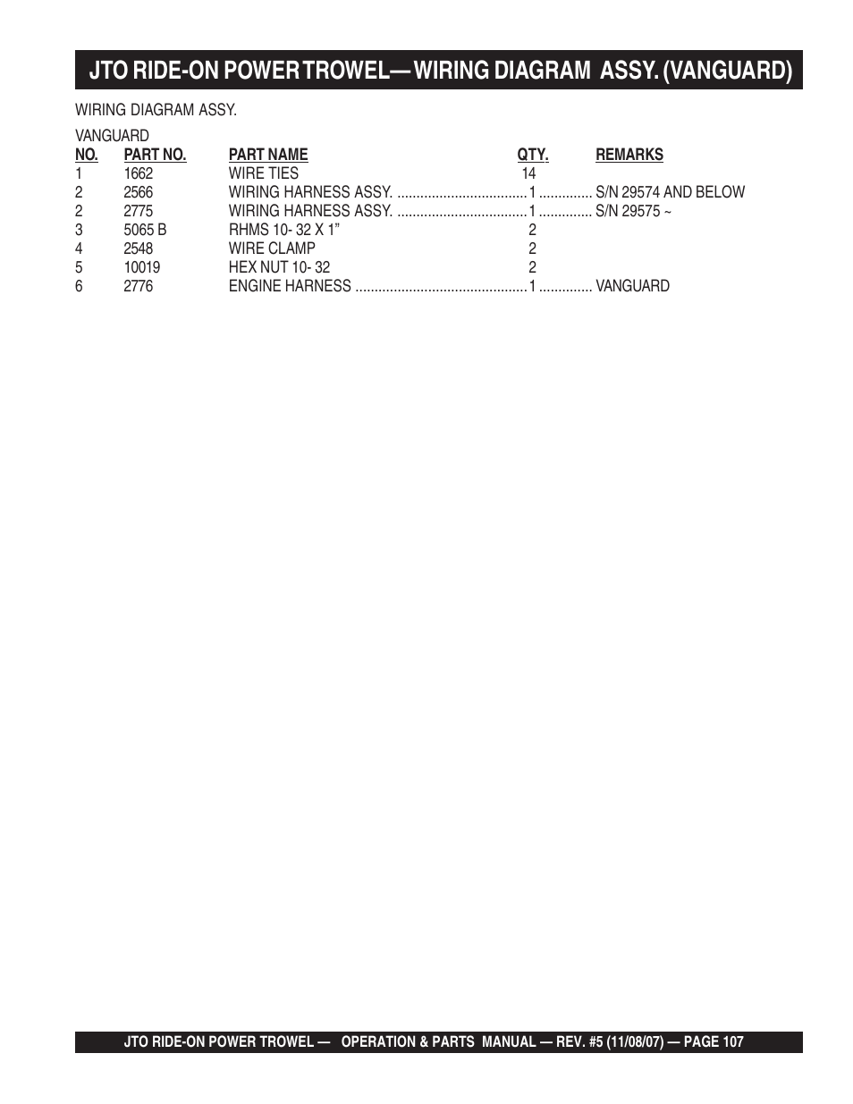 Multiquip JTO User Manual | Page 107 / 112