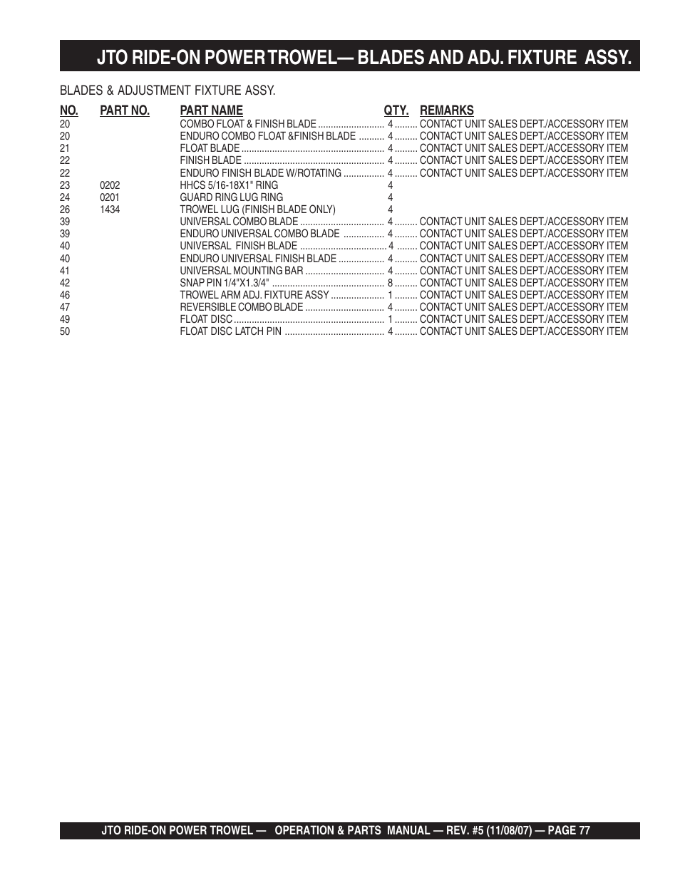 Multiquip JTO User Manual | Page 77 / 112