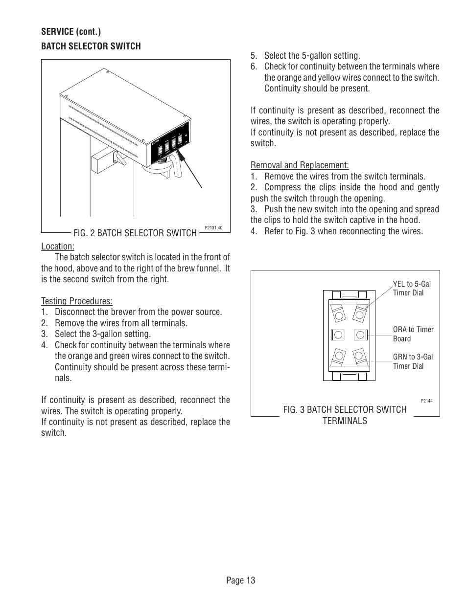 Bunn TU5Q User Manual | Page 13 / 23