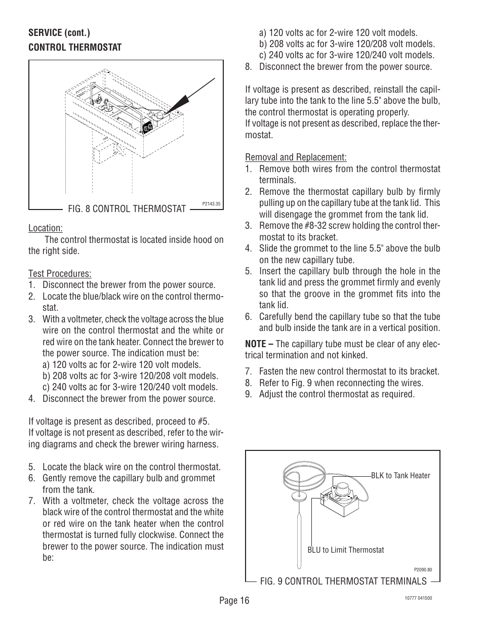 Bunn TU5Q User Manual | Page 16 / 23