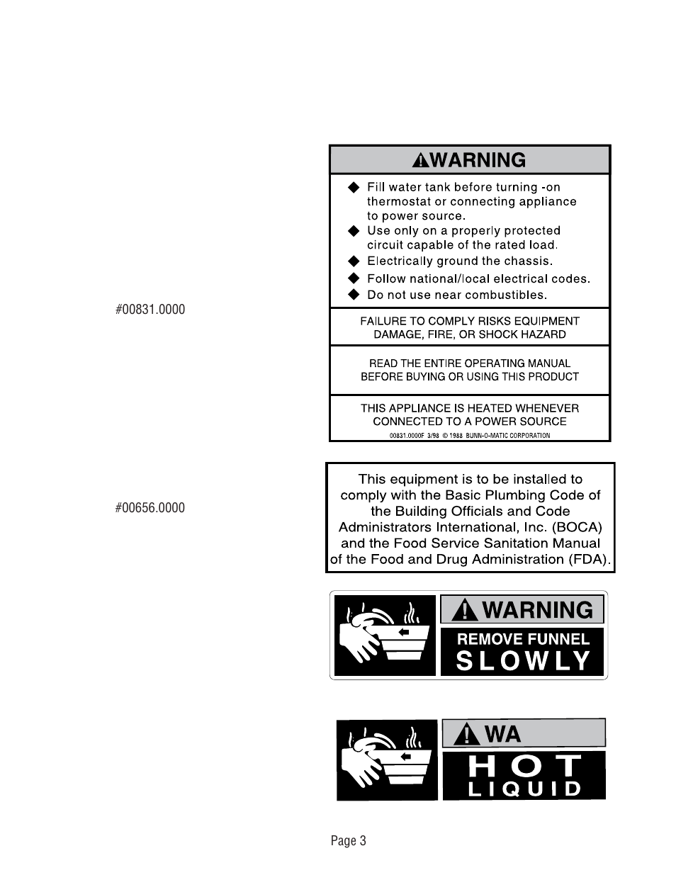 Bunn TU5Q User Manual | Page 3 / 23