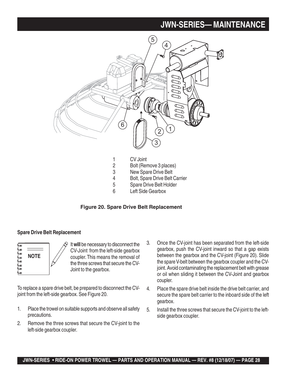 Jwn-series— maintenance | Multiquip JWN User Manual | Page 28 / 124