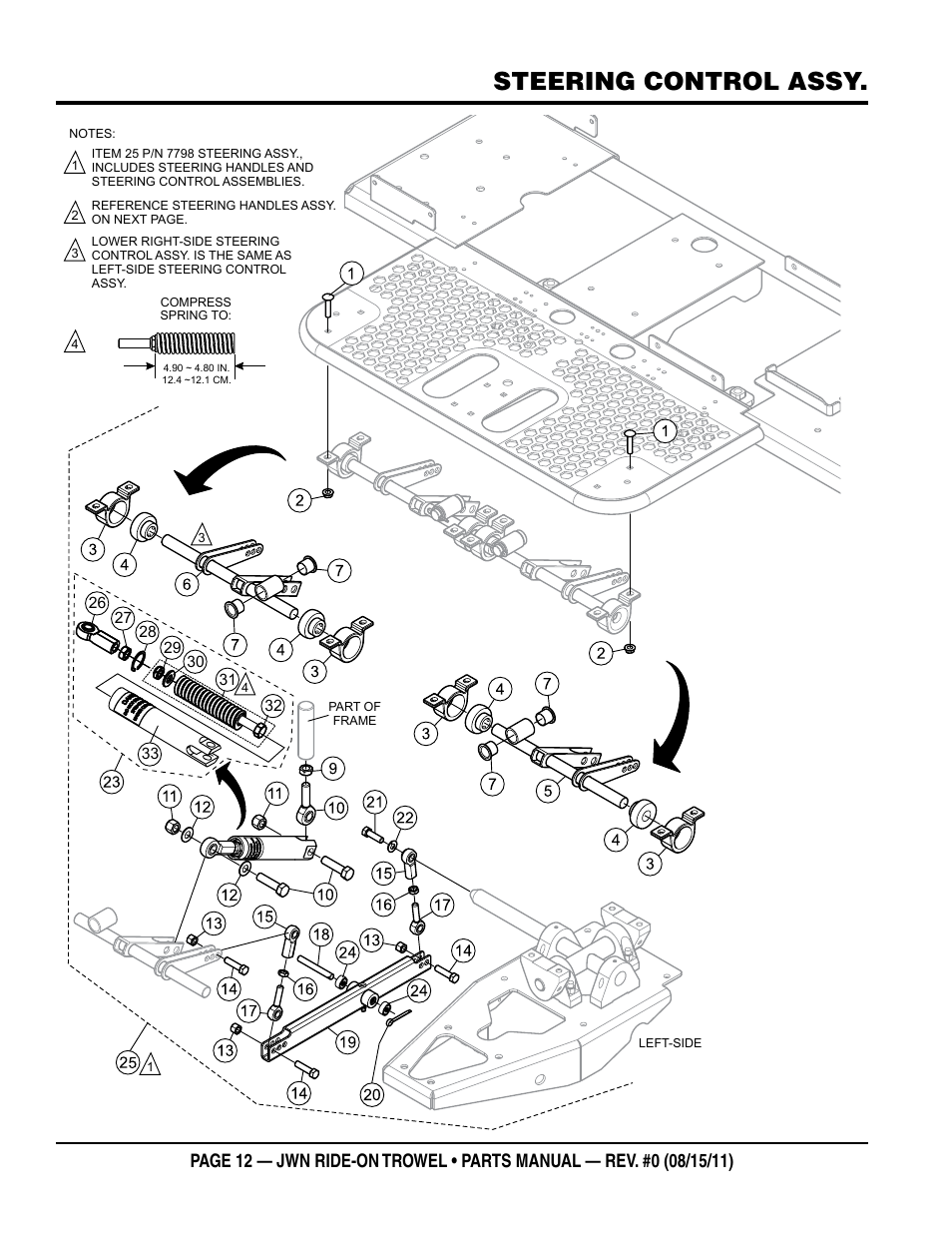Steering control assy | Multiquip JWN24HSCSL User Manual | Page 12 / 86