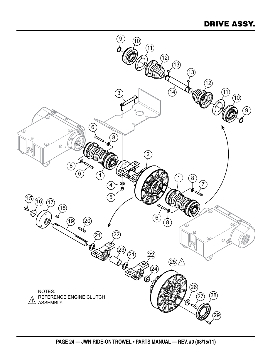 Drive assy | Multiquip JWN24HSCSL User Manual | Page 24 / 86