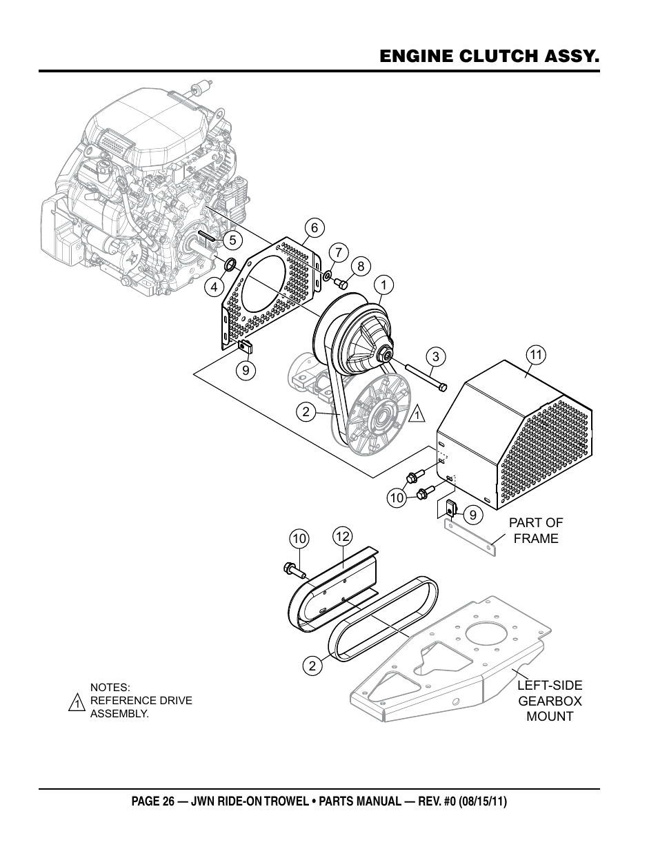 Engine clutch assy | Multiquip JWN24HSCSL User Manual | Page 26 / 86