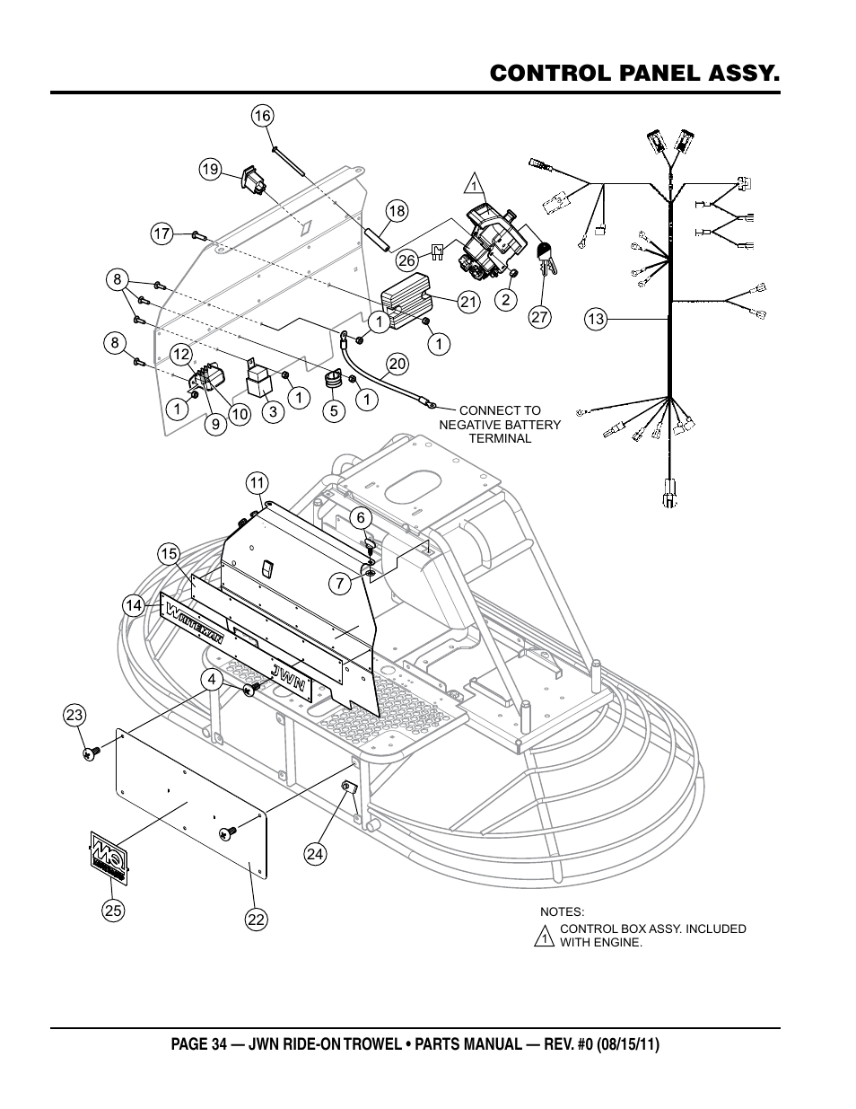 Control panel assy | Multiquip JWN24HSCSL User Manual | Page 34 / 86