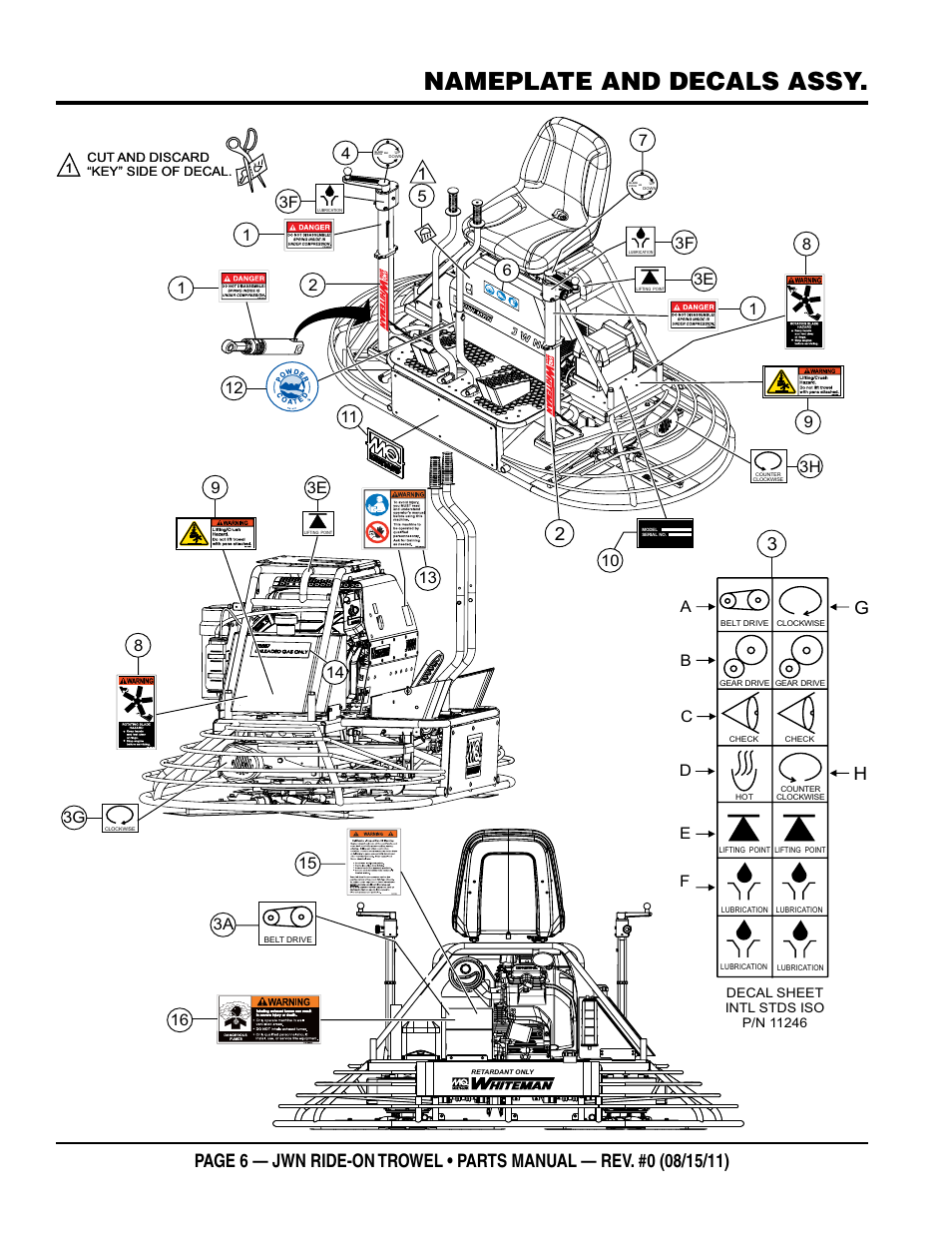Nameplate and decals assy | Multiquip JWN24HSCSL User Manual | Page 6 / 86