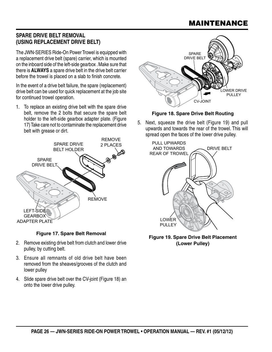 Maintenance | Multiquip JWN24HSCSL User Manual | Page 26 / 44