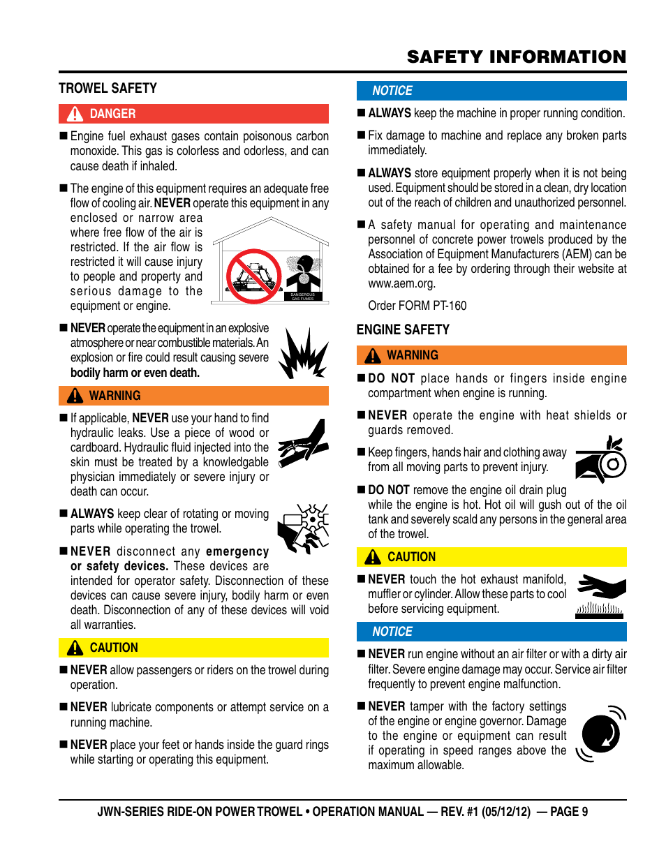 Safety information | Multiquip JWN24HSCSL User Manual | Page 9 / 44