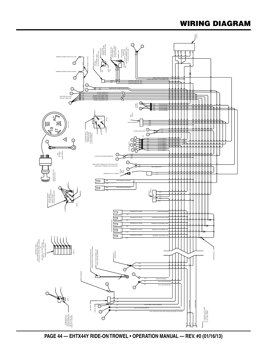 Wiring diagram | Multiquip EHTX44Y5 User Manual | Page 44 / 50