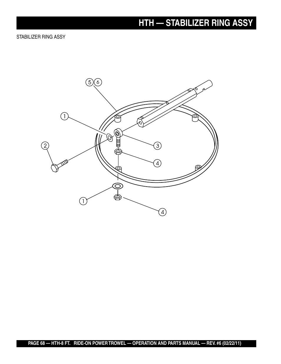 Hth — stabilizer ring assy | Multiquip HTH_SERIES User Manual | Page 68 / 96