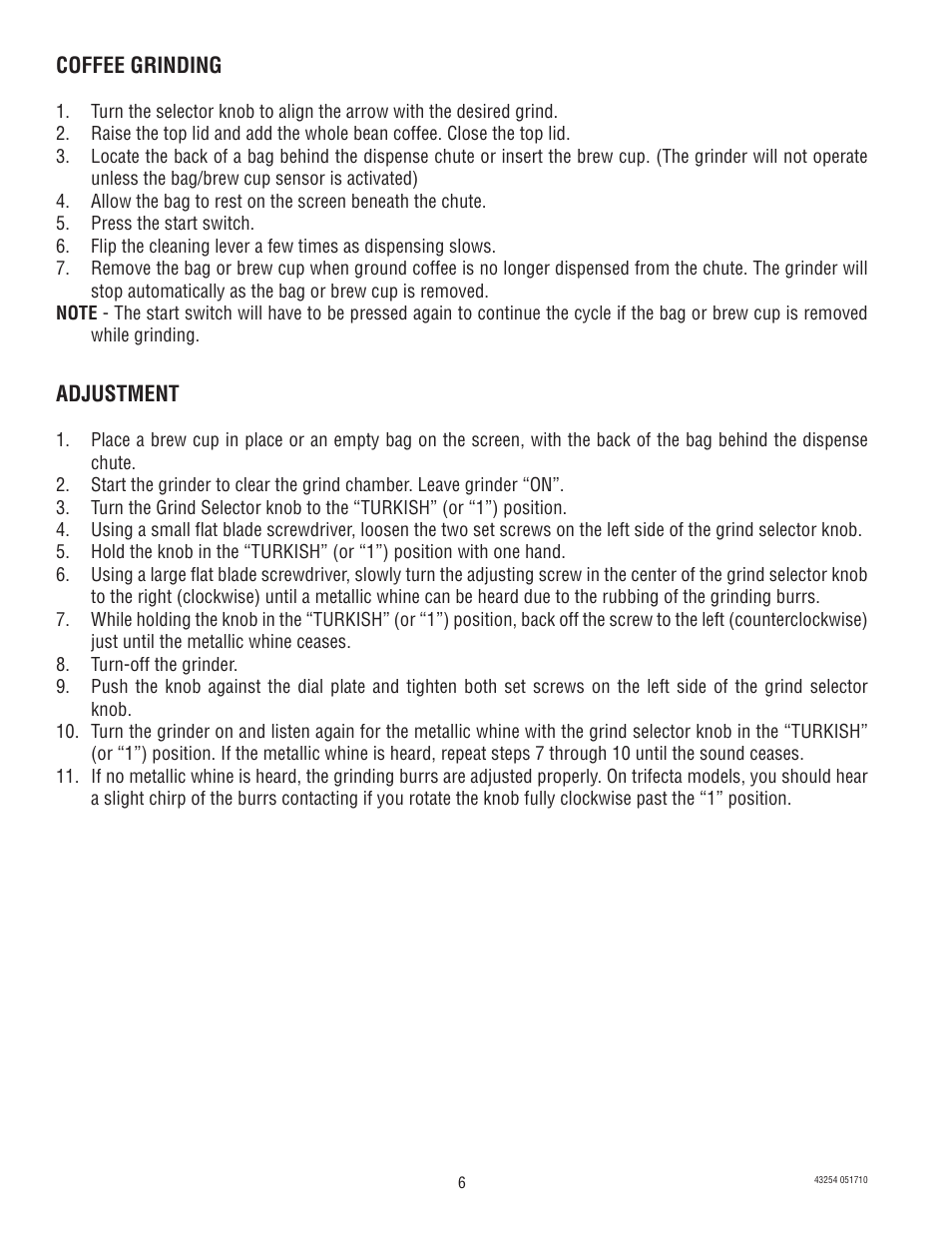 Bunn G1 User Manual | Page 6 / 6