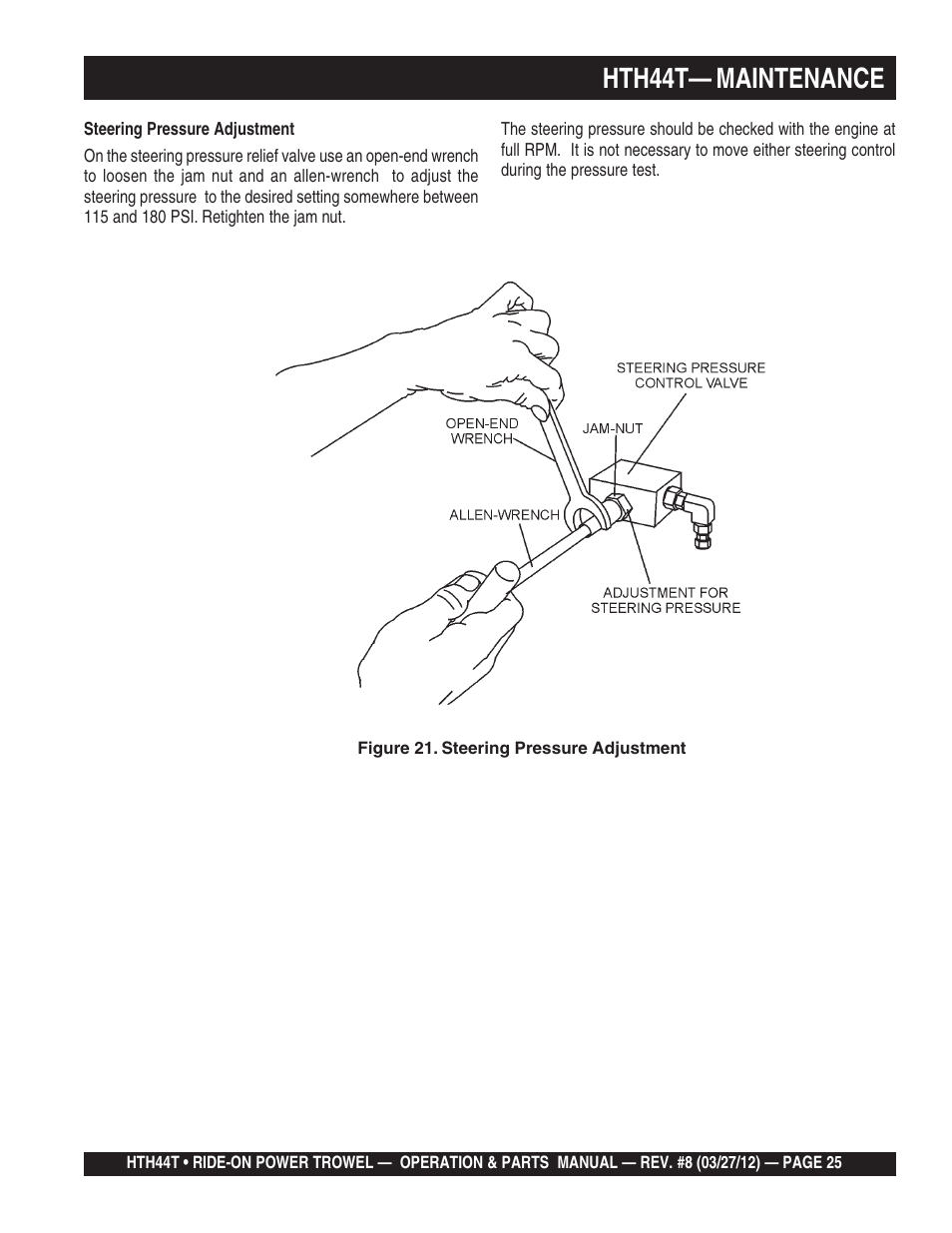 Hth44t— maintenance | Multiquip HTH44T User Manual | Page 25 / 164