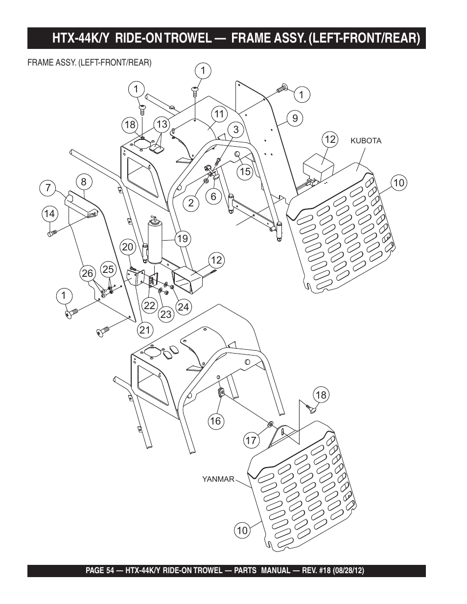 Multiquip HTX44K4_K5_Y4_Y5 User Manual | Page 54 / 74